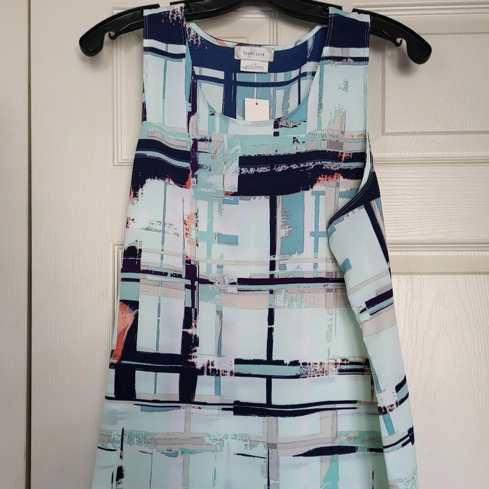 Van Heusen Sleeveless Print Blouse, NWT